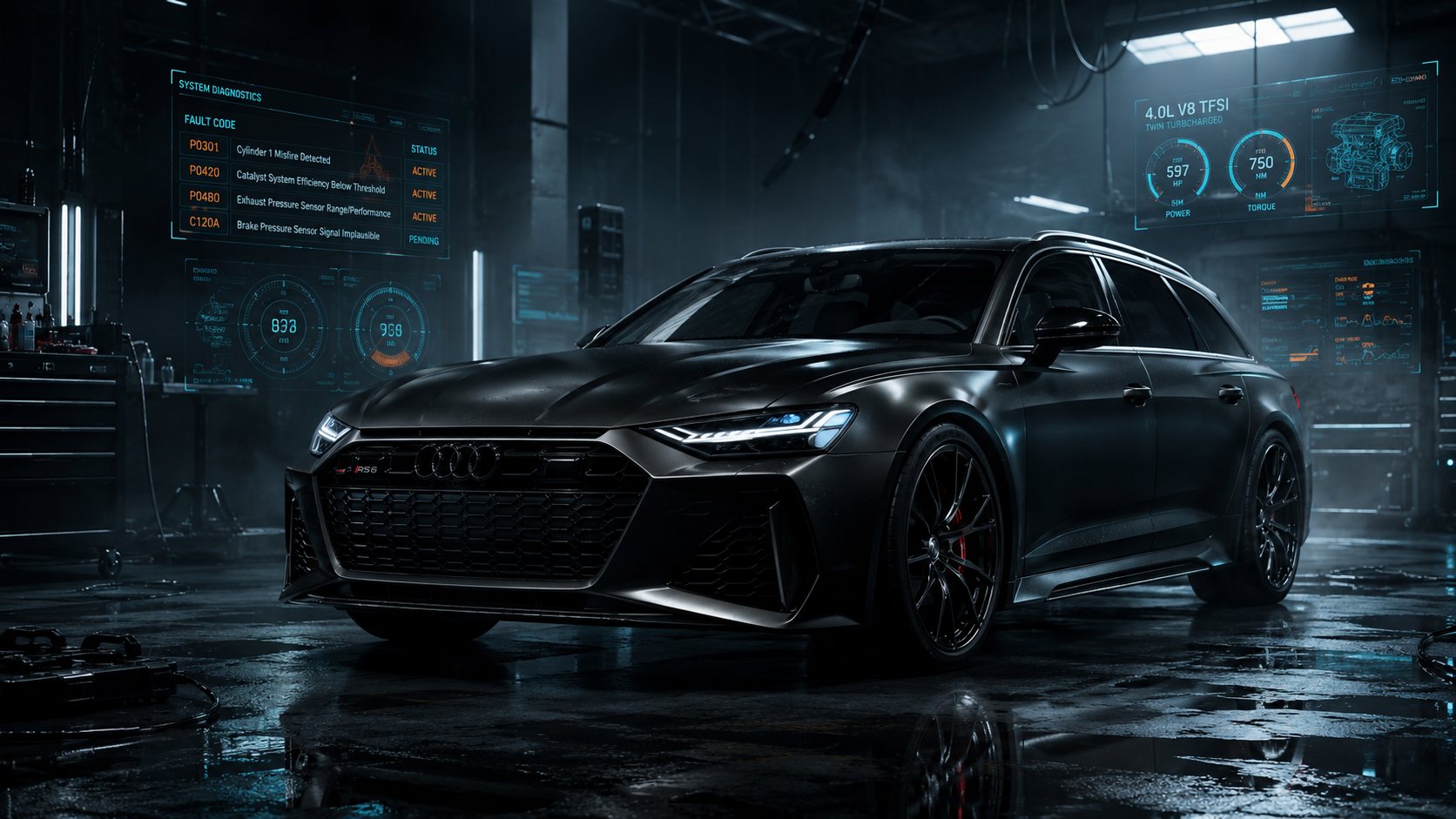 Audi RS6 na diagnostice